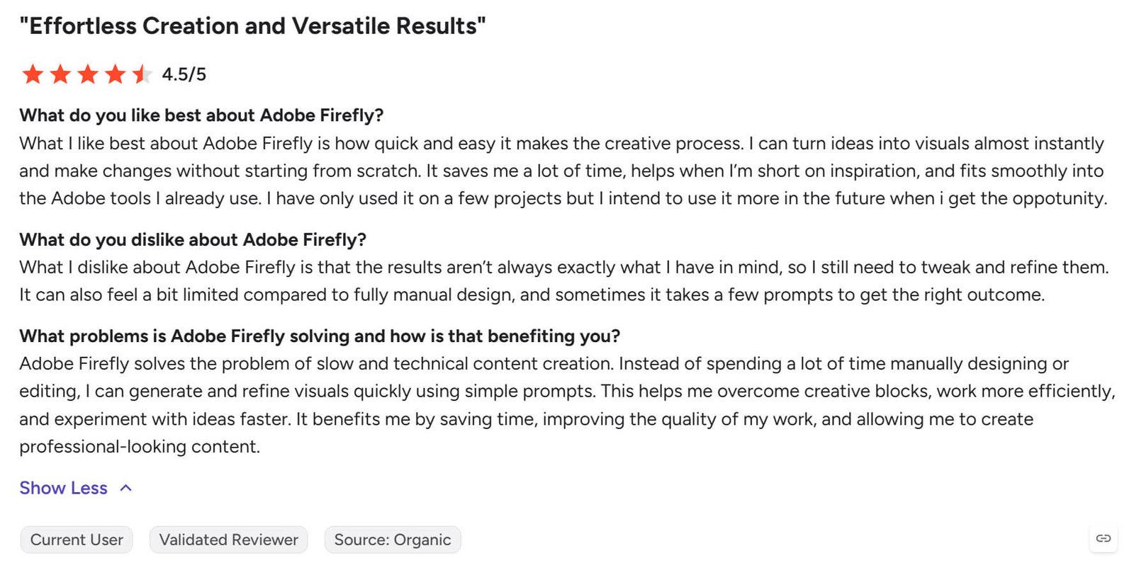Adobe Firefly brukeranmeldelse
