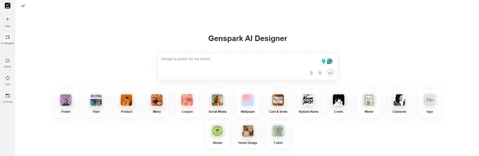 Genspark AI designer agent