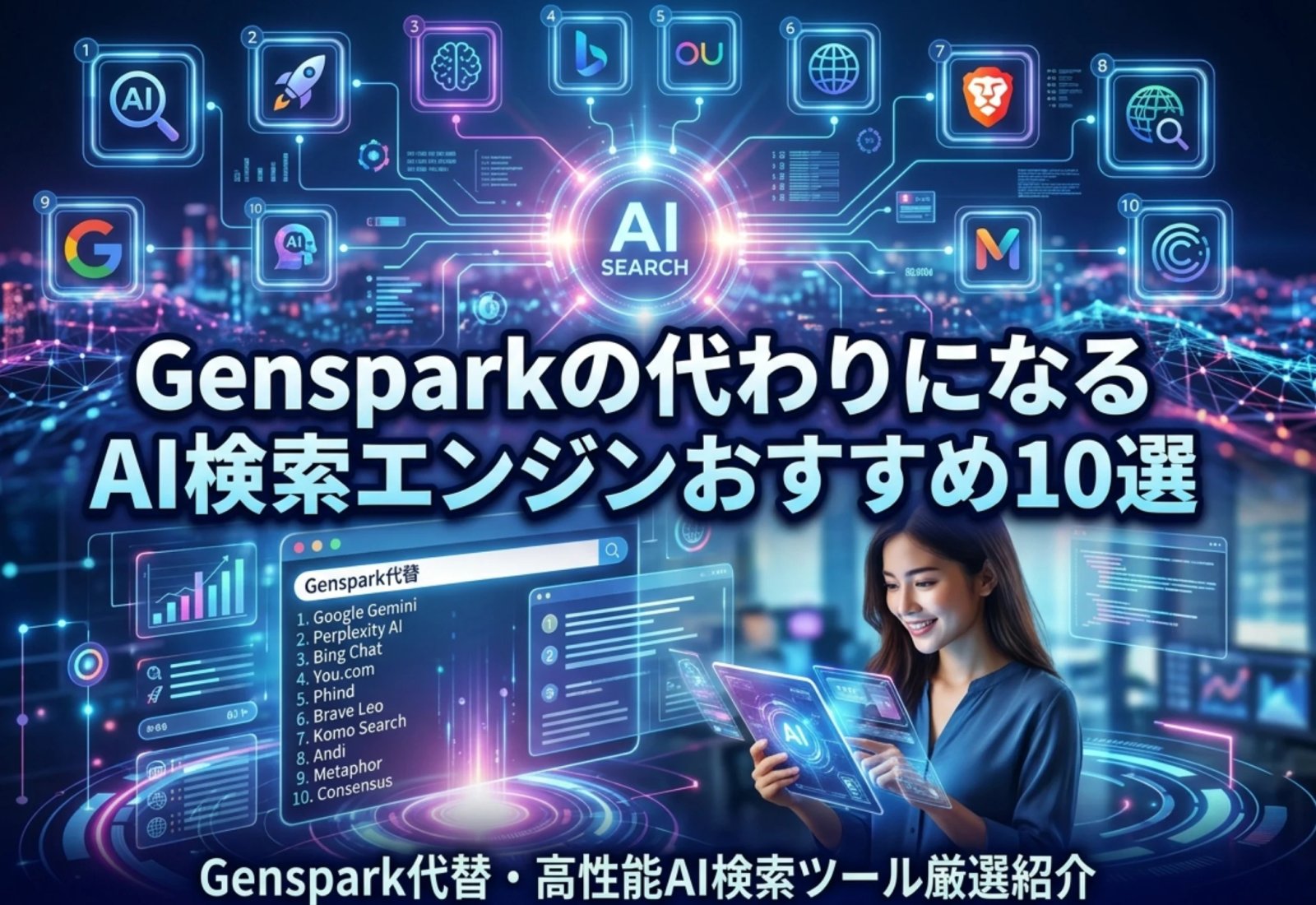 Gensparkの代わりになるAIツール9選
