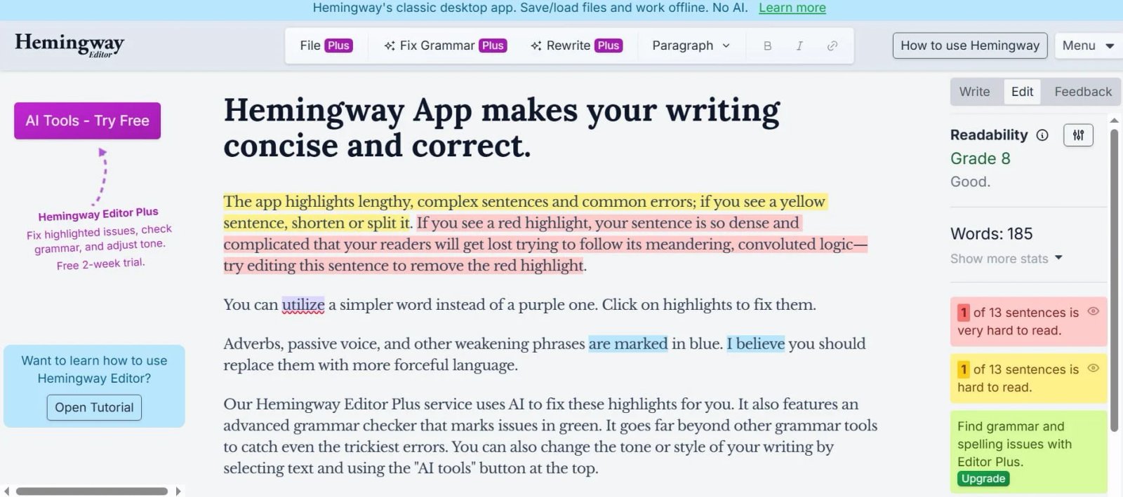Hemingway Editor